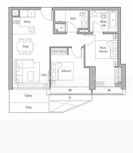 2 Bed Condo for Rent in  V On Shenton - Image 6